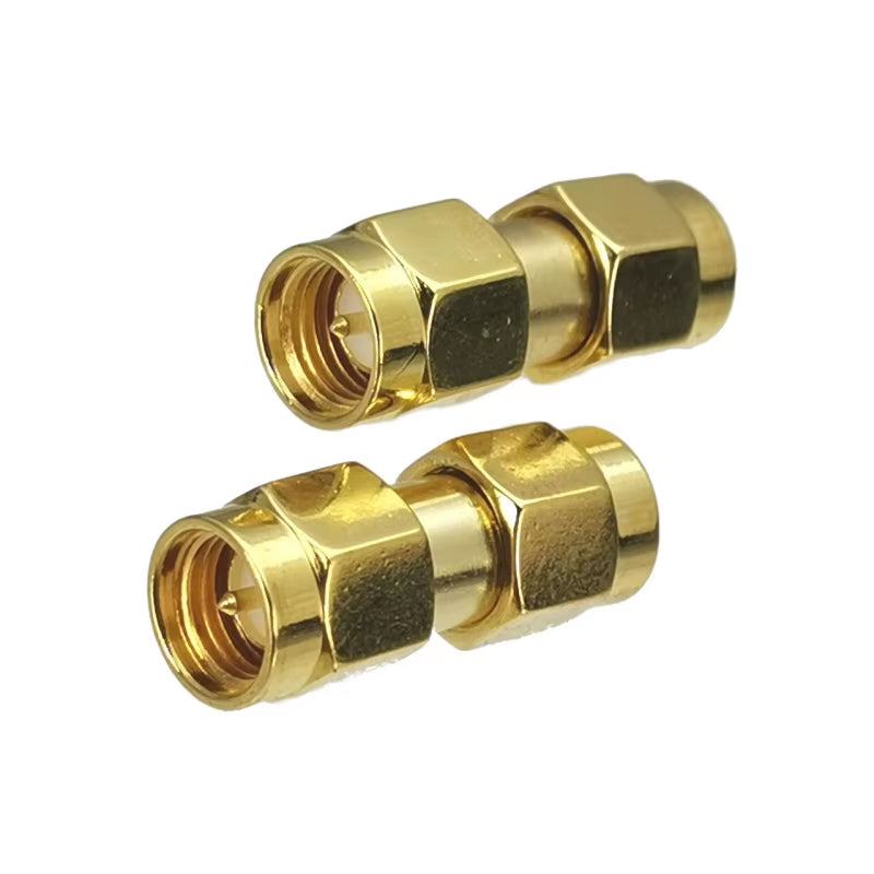 1Pcs Connector Adapter SMA RP-SMA to SMA RPSMA Male Plug & Female Jack Straight RF Coaxial Converter New Brass FJP-820