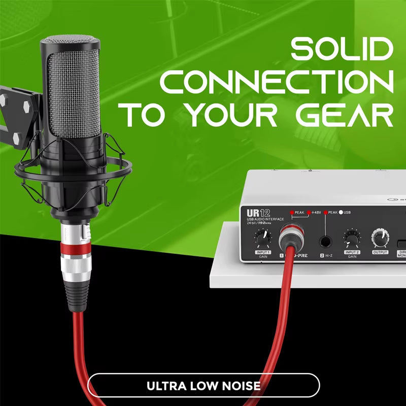 XLR Male to Female Cable Professional Microphone Extension Cable for Recording Mixer Balanced Speaker Mic XLR 3Pin Audio Lines