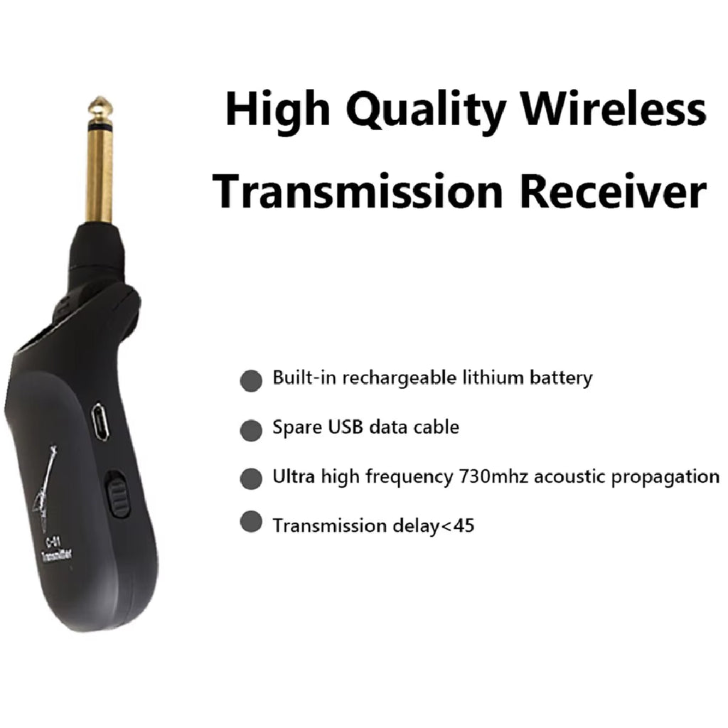 Guitar Wireless System C01 A8 Audio Transmitter Receiver Pickup Rechargeable Wireless System for Electric Guitar Bass