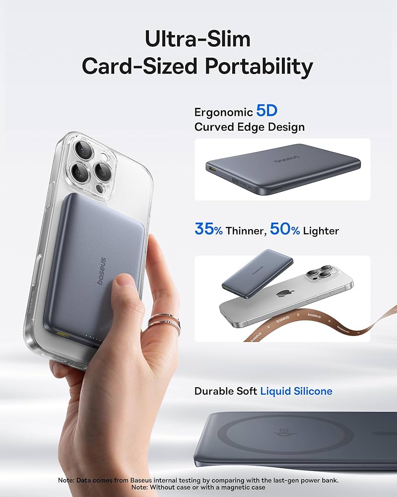 Snap-Go Magnetic Wireless Portable Power Bank (10,000 mAh)