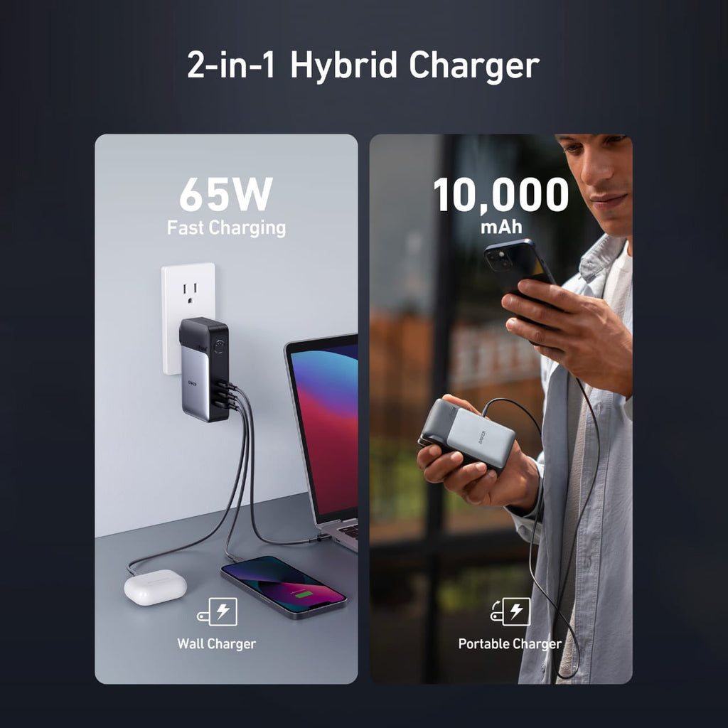 Ishmael Tech Supply 65W GaN Ultra-Fast Multi-Port Wall Charger