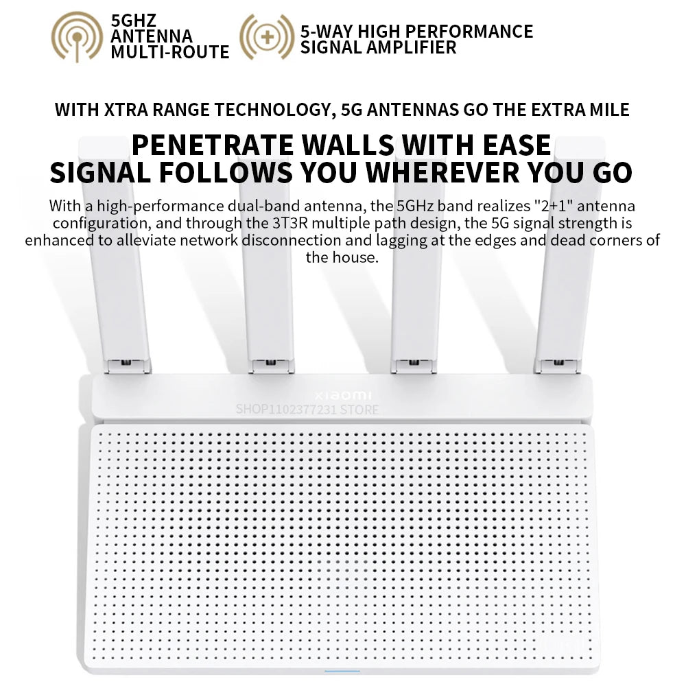 2024 NEW Original  AX3000T Router 5Ghz 160Mhz Broadband 1.3Ghz Processor High Speed NFC Connection for Home Office Games