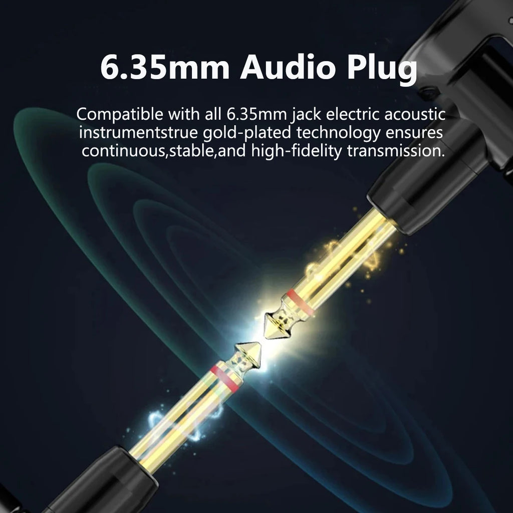 WS-4 2.4Ghz Wireless Guitar Audio System - No Pairing Required, 8 Channels, 40M Range, 10H Battery, for Guitar/Keyboard/Drums