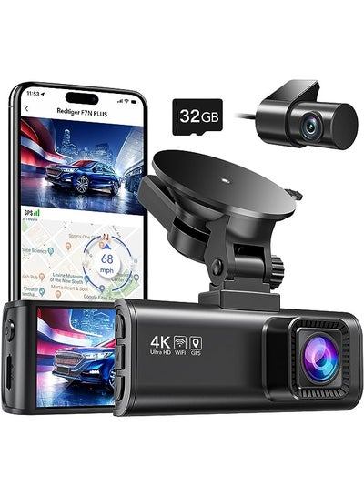 Ishmael Tech Supply 4K Ultra-HD Smart Dash Cam with Night Vision & Wi-Fi