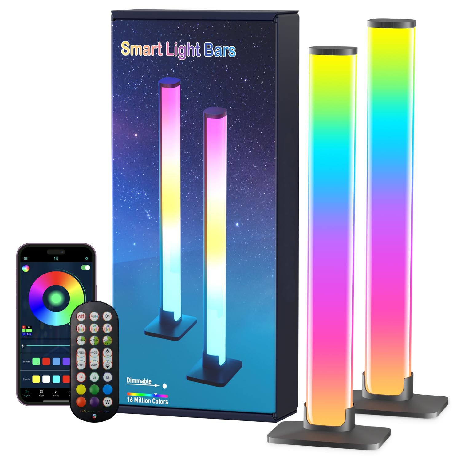 mart RGB Music-Sensing Desktop Light Bar (Atmosphere Sound Control)