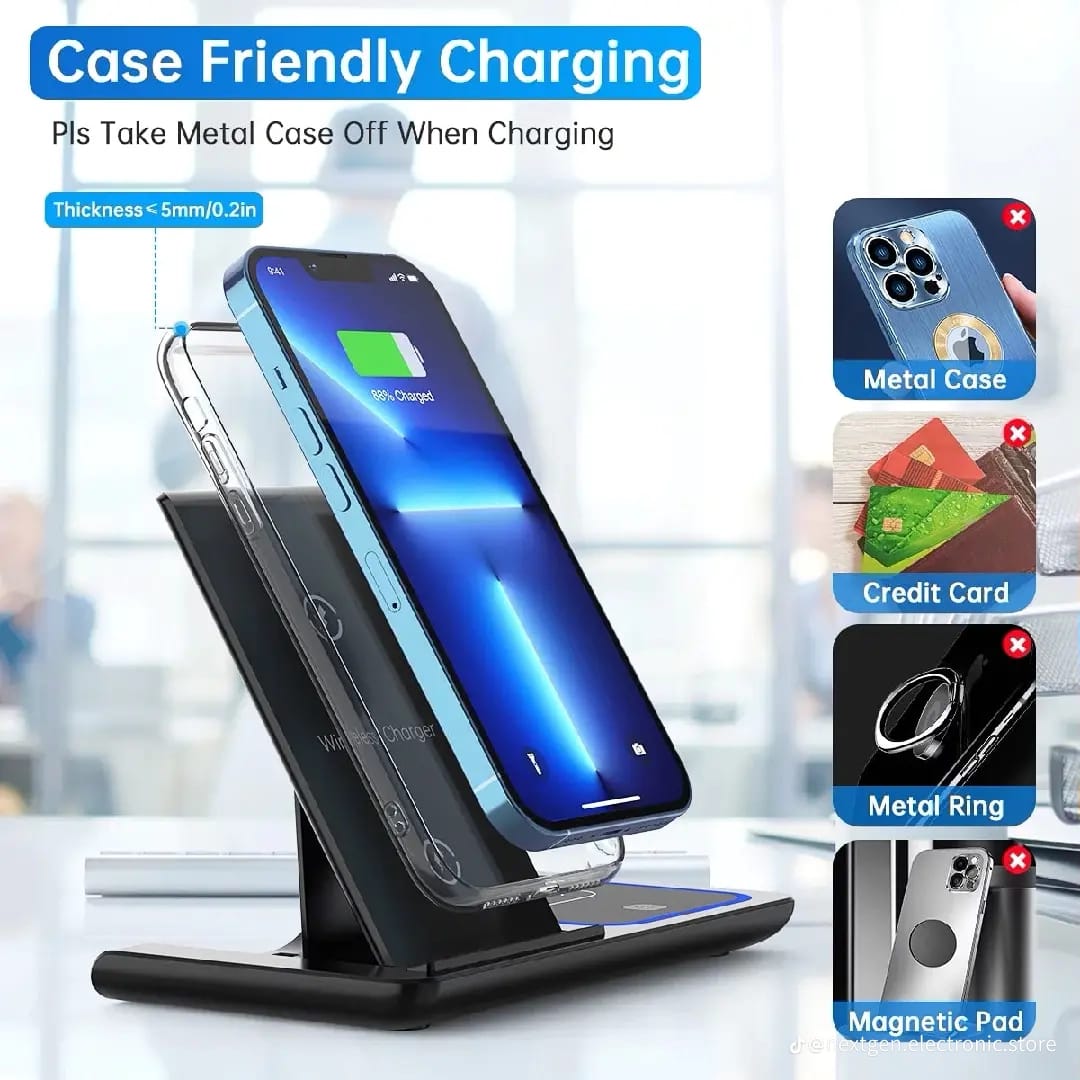 3-in-1 Magnetic Wireless Charging Station (15W Fast Charge)