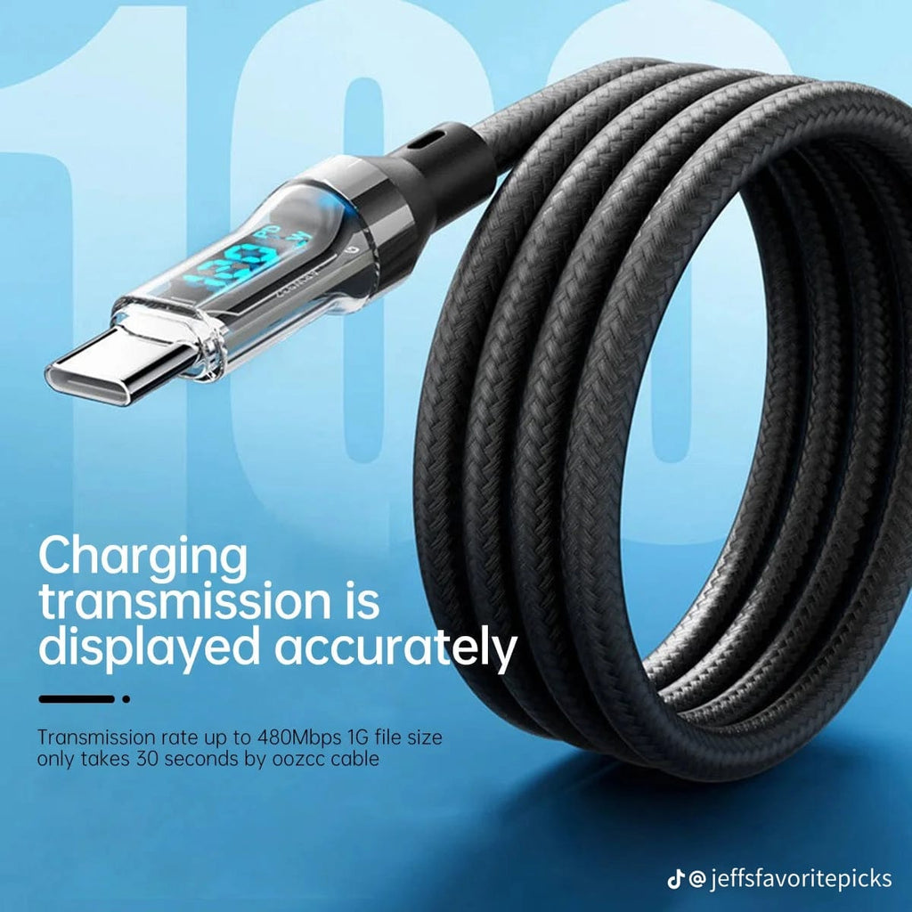 Premium Braided USB-C Fast Charging Cable (with LED Power Display)