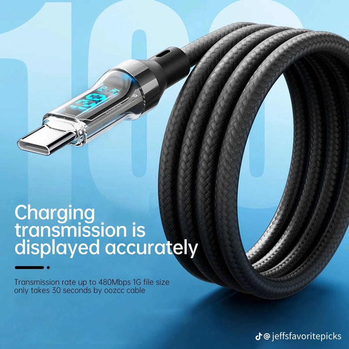 Premium Braided USB-C Fast Charging Cable (with LED Power Display)
