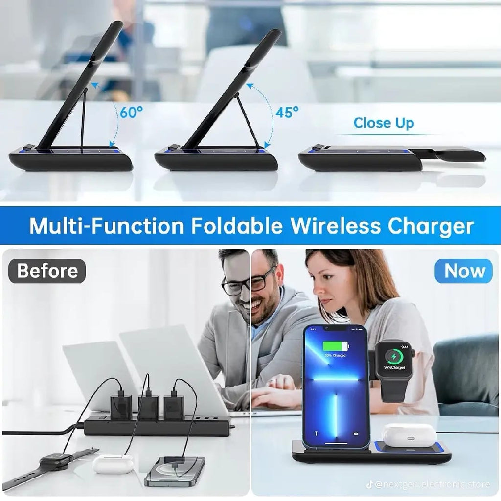 3-in-1 Magnetic Wireless Charging Station (15W Fast Charge)